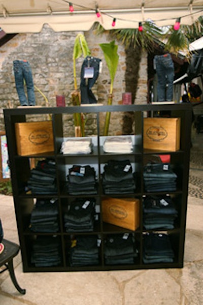 Adriano Goldschmied Jeans had an expansive booth where celebrities and media could pick out jeans.