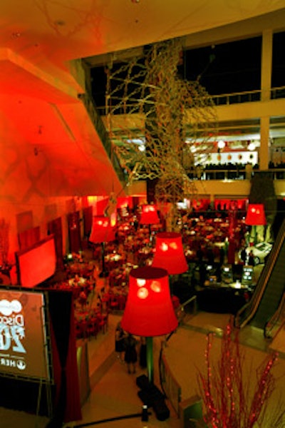 Dinner took over the J. Howard Edgerton Court in the first-floor lobby.