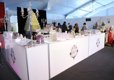 The main bar, sponsored by the Liberty Group, offers a selection of cocktails including mini cans of Rich prosecco.