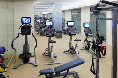 Spa guests can use the facility's fitness center.