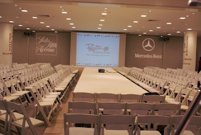 Nearly 500 seats were set up within the department store, which was closed to the general public for the event.