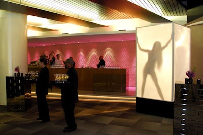 Displays of silhouetted dancers were attention-grabbers throughout the night.