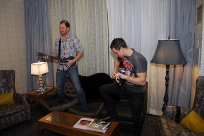 Rock-star wannabes got in the spirit of the Red Hot Chili Peppers-designed junior suite.