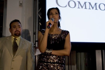 M.C. Padma Lakshmi led the live auction. One of the prizes on offer: the shimmery Marc Jacobs dress she wore to the party.