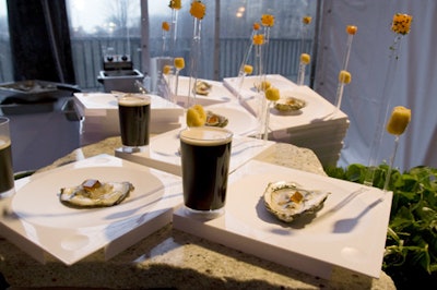 Kevin Hickey, executive chef of the Four Seasons Chicago, shucked oysters on site and served them alongside Irish salmon.