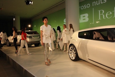 A short presentation of a fashion collection—a partnership between the car company and Swedish clothing design firm Reflective Circle—followed the car reveal.