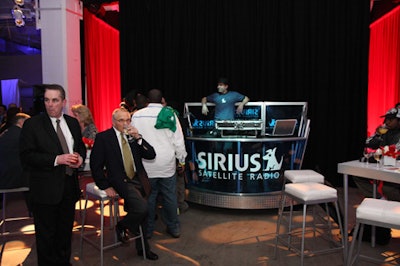 Sirius, another sponsor, provided the DJ and his booth for the event.