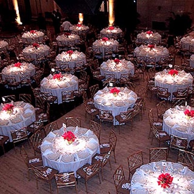 The view of the dining area from the balcony of the ballroom (where the pre-dinner drinks were served).