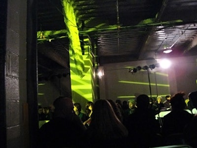 Lights added color to the fashion event.