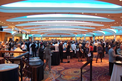 The event took over the Hilton's space-age-style ballroom.