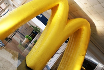 Guests were guided through the iconic golden arches upon entering the convention center.