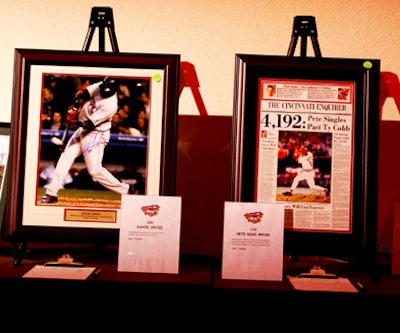 A variety of sports memorabilia was up for auction.
