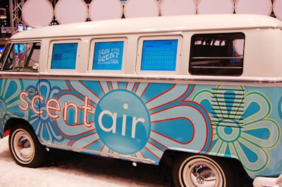 The ScentAir VW bus featured an interactive panel that let guests pick their own aroma.