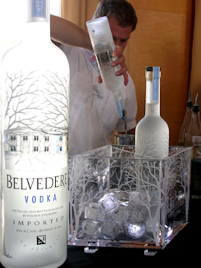 Belvedere Vodka cocktails were among the refreshments offered.