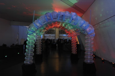 A balloon archway created an entrance to the event.