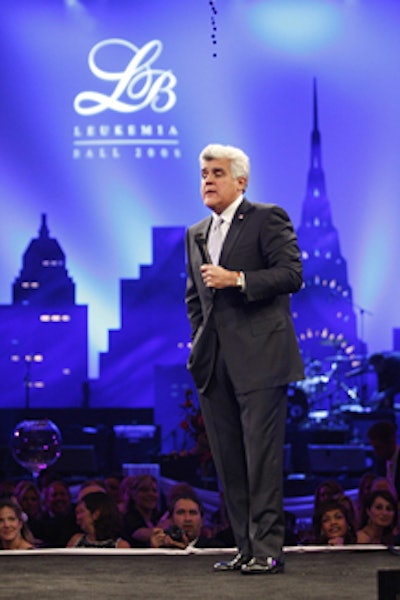 Headliner Jay Leno took to the center-stage island for a stand-up routine.