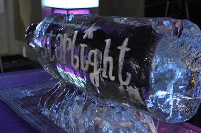 Decor included ice sculptures of Starlight Starbright's logo.