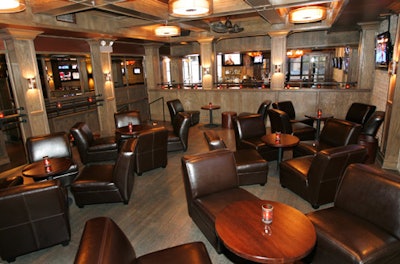 A semiprivate lounge area at West End