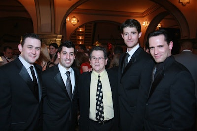 The cast of Jersey Boys and comedic actor Tim Kazurinsky mingled with the crowd of 350 guests during the cocktail hour.