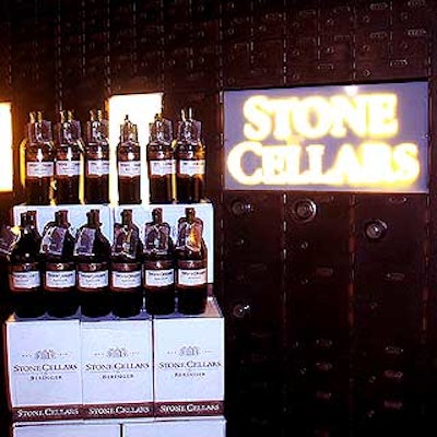 Signs of Success cut gobos to shine through the plastic light boxes that reside among the old safe deposit boxes inside the bank vault.