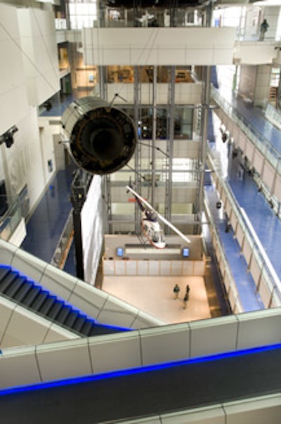 Each floor in the museum opens up to the 90-foot atrium.