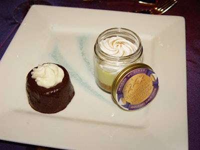 The dessert, served in a baby food jar, kept guests focused on the March of Dimes's cause.