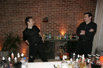 Bartenders from the Bartenders Academy of New York served drinks.
