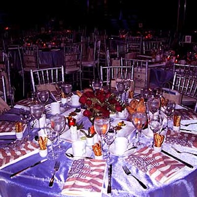 Tables were set with flowers from Ariston Florist.