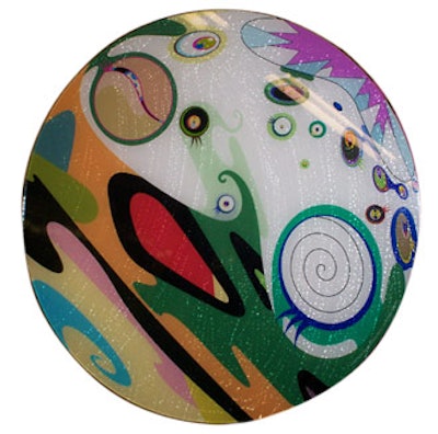 Guests took home limited-edition placemats designed by Takashi Murakami.