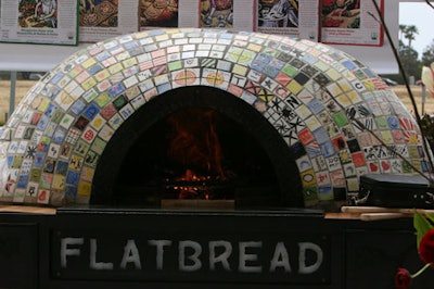 Los Alamos-based American Flatbread showcased its mosaic-tiled oven.