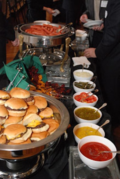Food stations could be found throughout the event space.
