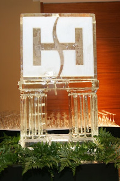 At the pre-dinner cocktail reception, guests sipped pomegranate martinis that had been chilled in a Hubbard Street-branded ice luge.