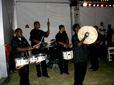 Keeping with the theme, the fashion show was divided into four quarters complete with a halftime show by the Miami Street Band's drumline.