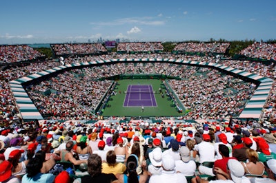 Housing 12 competition courts and six practice courts, the 13,300-seat stadium court-the centerpiece of the tennis center-hosted the tournament's headlining matches.