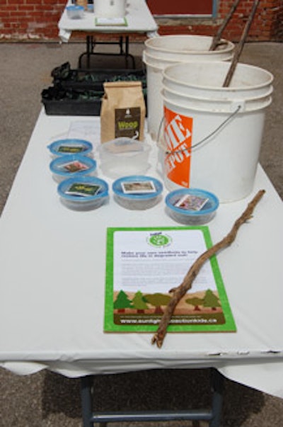 Following the awards, guests had the opportunity to make seedballs, which they launched into a nearby field.