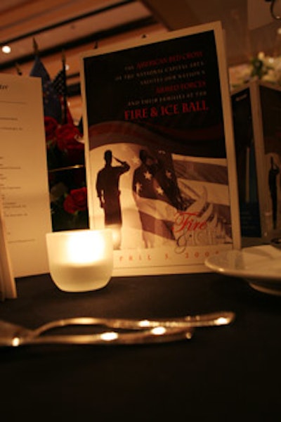 The evening saluted the armed forces, as shown on the ball's program.