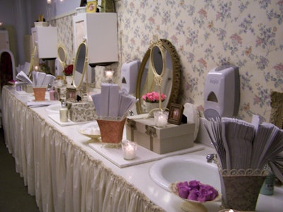 Even the ladies' bathroom was decorated to go with the event's theme.