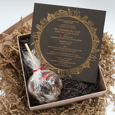 Alpine Creative Group created the Chocolate Bar at the Ritz-Carlton invitations.