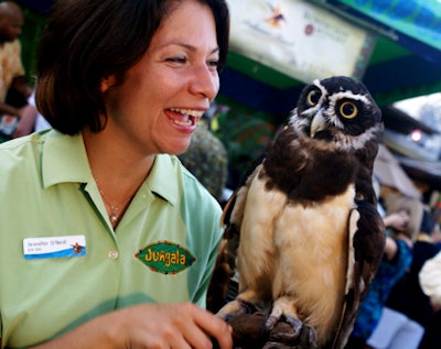 Zoo educators invited guests to interact one on one with animals such as lemurs and toucans as they explored Jungala.