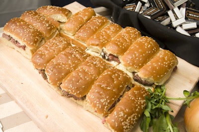 Morton's the Steakhouse offered petite fillet sandwichs.