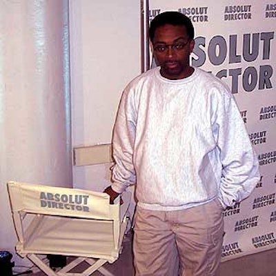 Spike Lee appeared at Absolut's launch party for its Absolutdirector.com Web site.