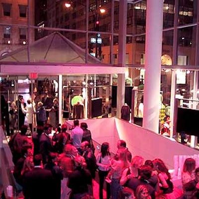Guests crowded the Hugo Boss flagship store for one of a series of parties celebrating the new store.