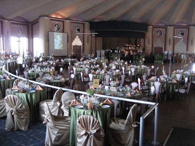 Guests sat at 93 tables throughout the round ballroom.