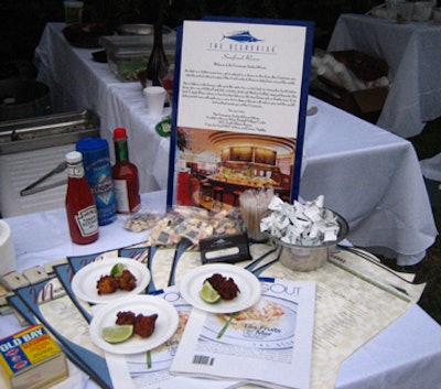 Each restaurant displayed signage and distributed menus at their tables.