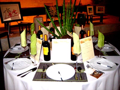 Silent-auction sign-up sheets were set up at tastefully set tables offering gift certificates to Miami restaurants.
