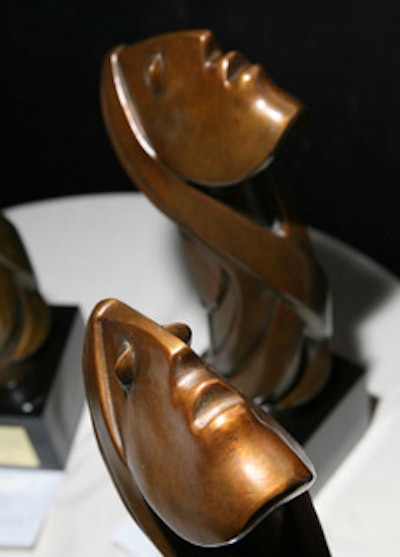 Honorees picked up Billie awards in the form of women's faces.