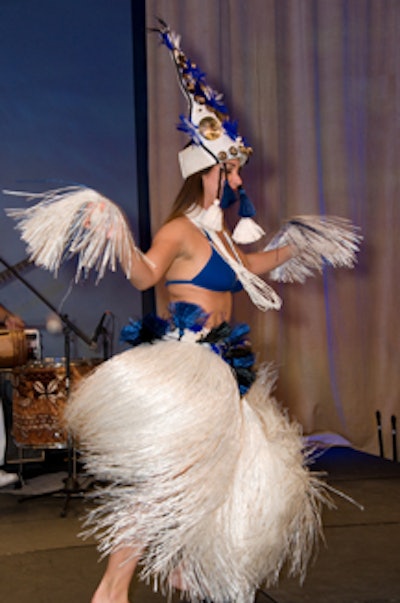 A hula dancer from Encore Creations was just one of the many entertainment acts that performed throughout the evening.