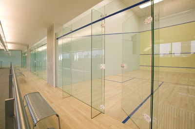 On-site are three international singles squash courts and one hardball doubles court.