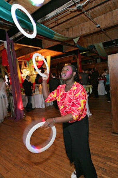 Performers from CircEsteem entertained guests with circus tricks.