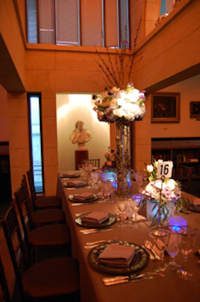 The new reading room, with its domed ceilings and skylights, featured more modern table settings than the old reading room.